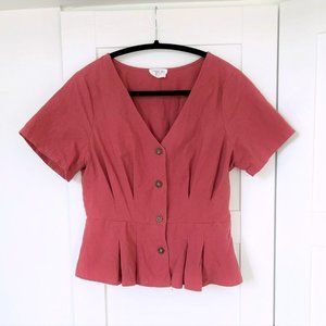 Vintage Cotton Peplum Top